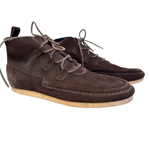 GUCCI SUEDE-WALLABEE DESERT BOOTS DARK-BROWN/w GUM SOLES MENS SIZE 11.5 D main image 7